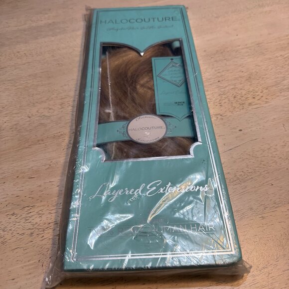 HaloCouture Layered 100% Human Hair 18” extensions color Blonde 116 NEW SEALED - Picture 1 of 10